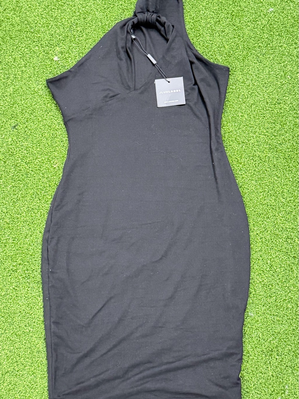 Black asymmetrical dress
